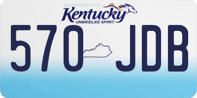 KY license plate 570JDB