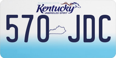 KY license plate 570JDC