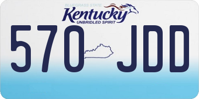 KY license plate 570JDD