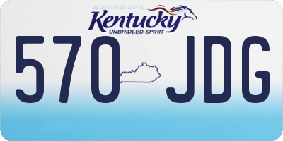 KY license plate 570JDG