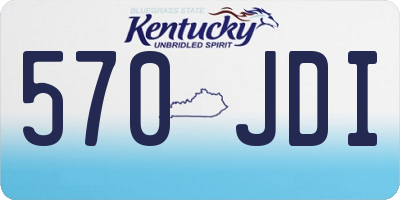 KY license plate 570JDI