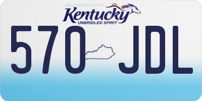 KY license plate 570JDL