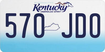 KY license plate 570JDO