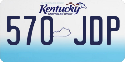 KY license plate 570JDP