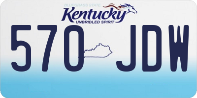 KY license plate 570JDW