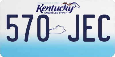 KY license plate 570JEC