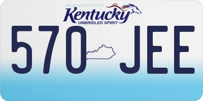KY license plate 570JEE
