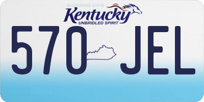 KY license plate 570JEL