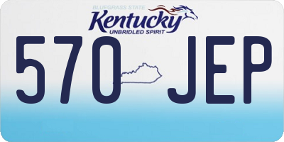 KY license plate 570JEP