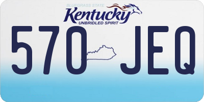 KY license plate 570JEQ