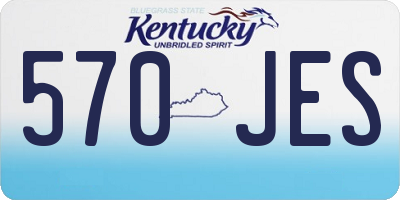 KY license plate 570JES
