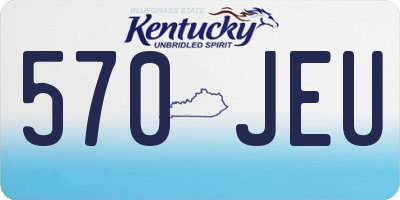 KY license plate 570JEU