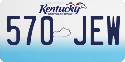 KY license plate 570JEW