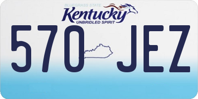KY license plate 570JEZ
