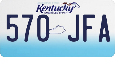 KY license plate 570JFA