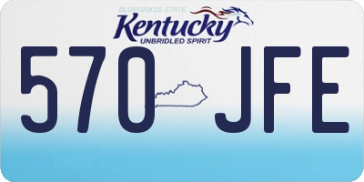 KY license plate 570JFE