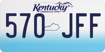 KY license plate 570JFF