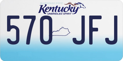 KY license plate 570JFJ