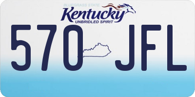 KY license plate 570JFL