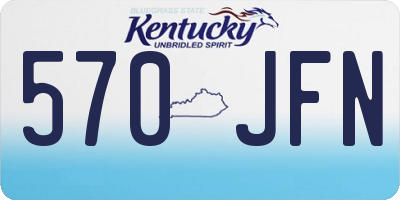 KY license plate 570JFN