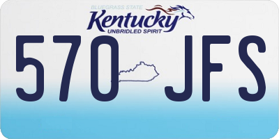 KY license plate 570JFS