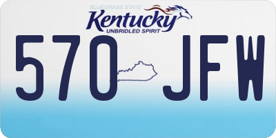 KY license plate 570JFW