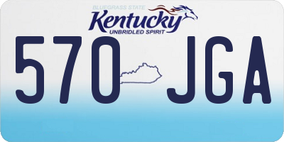 KY license plate 570JGA