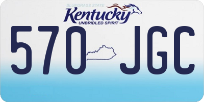 KY license plate 570JGC
