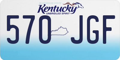 KY license plate 570JGF