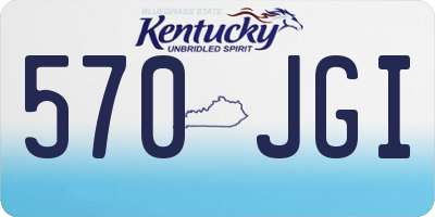 KY license plate 570JGI