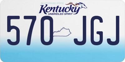 KY license plate 570JGJ