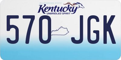 KY license plate 570JGK