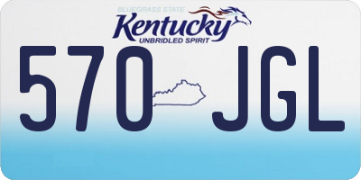 KY license plate 570JGL