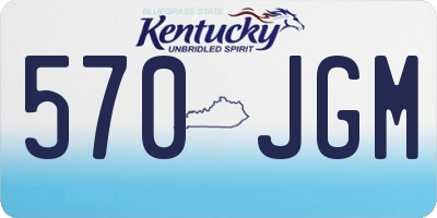 KY license plate 570JGM