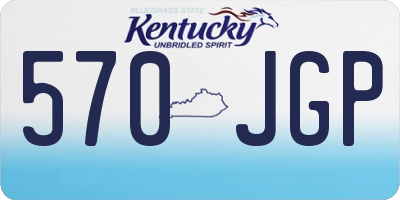 KY license plate 570JGP