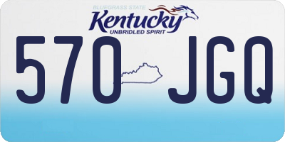 KY license plate 570JGQ