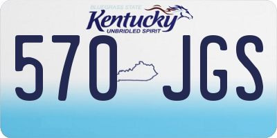 KY license plate 570JGS