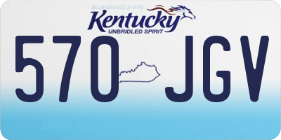 KY license plate 570JGV
