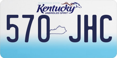 KY license plate 570JHC