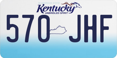 KY license plate 570JHF