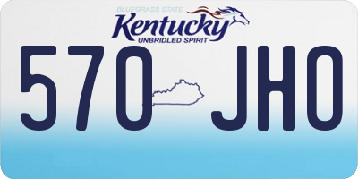KY license plate 570JHO