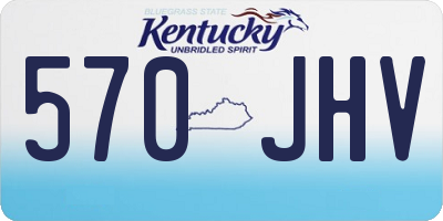 KY license plate 570JHV