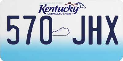 KY license plate 570JHX