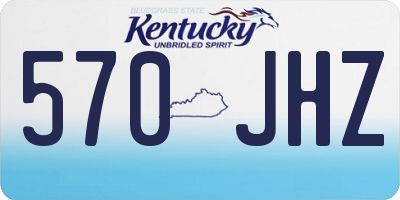 KY license plate 570JHZ