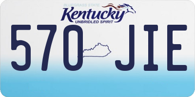 KY license plate 570JIE