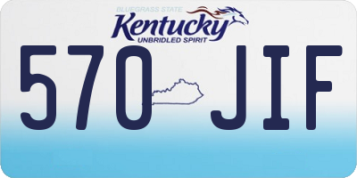 KY license plate 570JIF