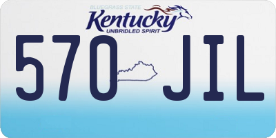KY license plate 570JIL