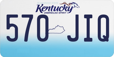 KY license plate 570JIQ