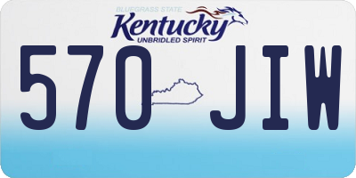 KY license plate 570JIW