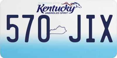 KY license plate 570JIX